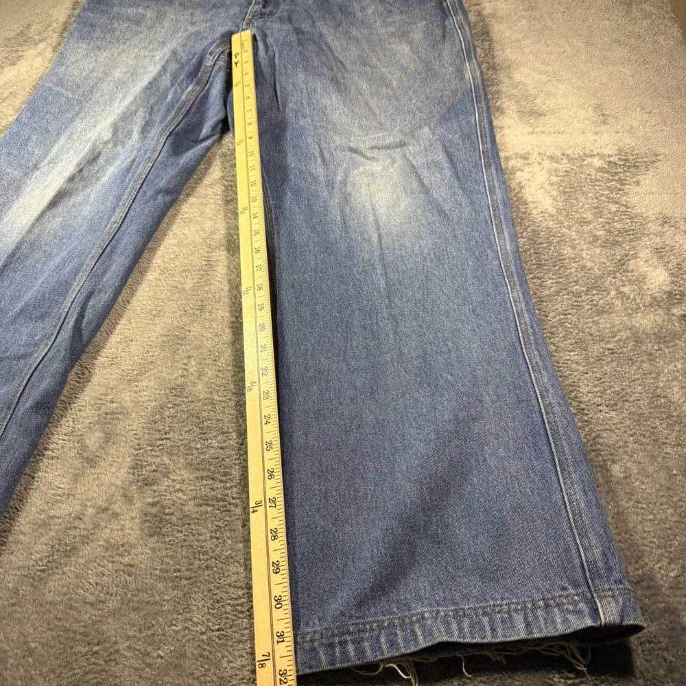 Duluth Trading Co Ballroom Relaxed Fit Blue Denim Jeans Mens 42x32 Light Wash